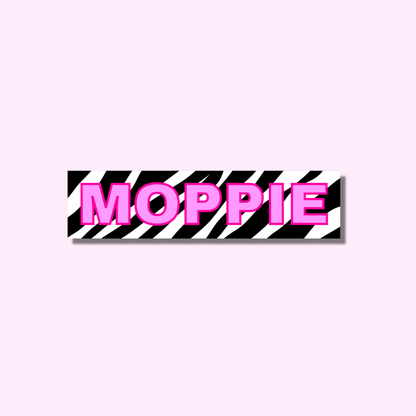 Moppie zebra print ★ sticker