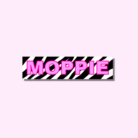 Moppie zebra print ★ sticker