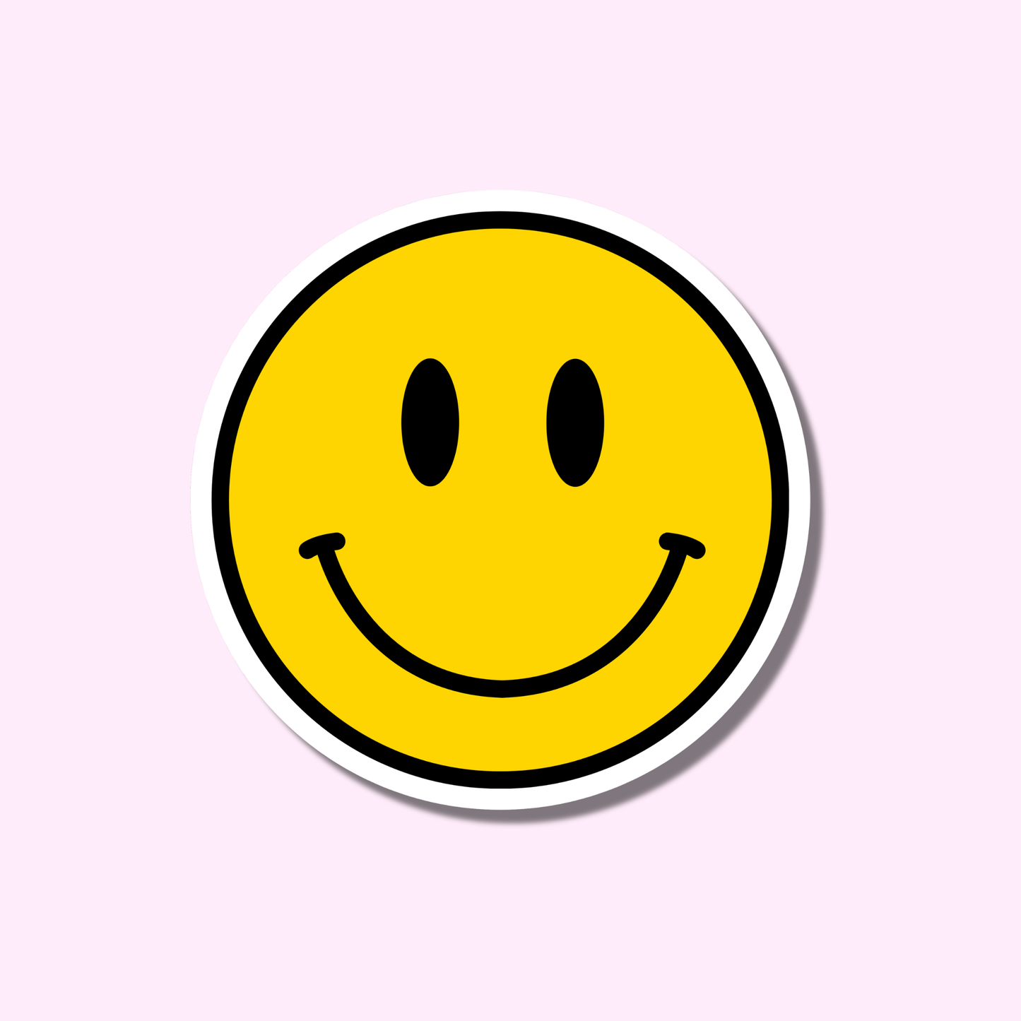 Smiley geel ★ sticker
