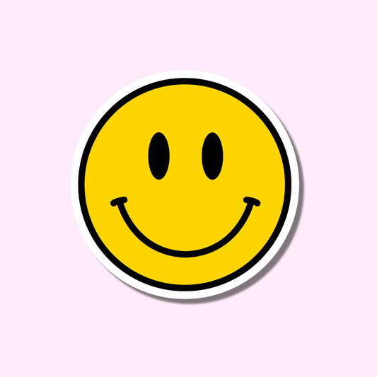 Smiley geel ★ sticker