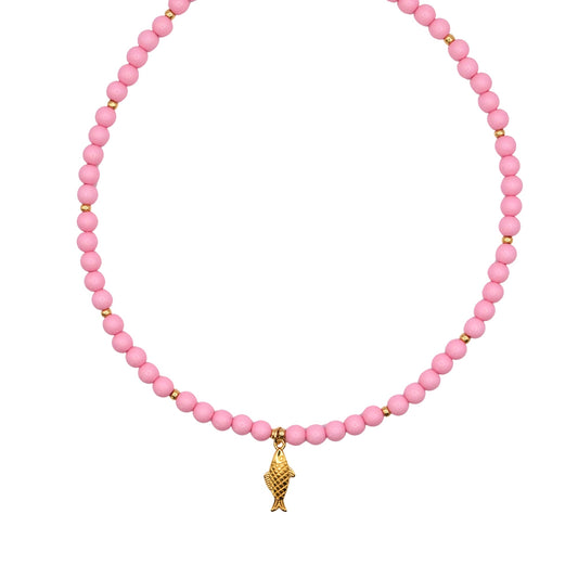 Pink fish ★ kralen ketting