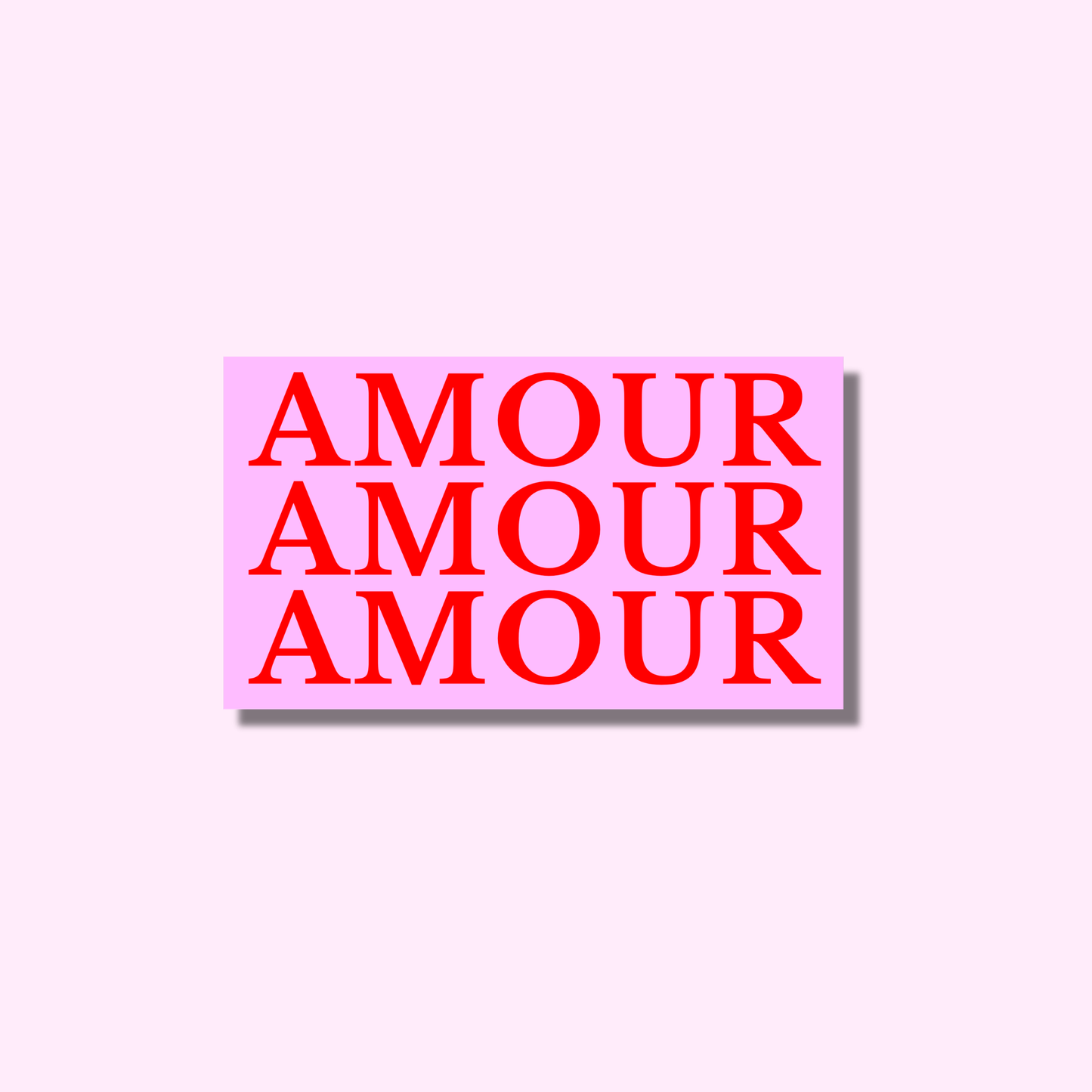 Amour roze/rood ★ sticker