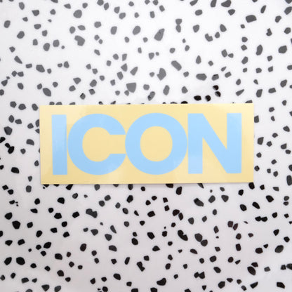Icon blauw/geel ★ sticker