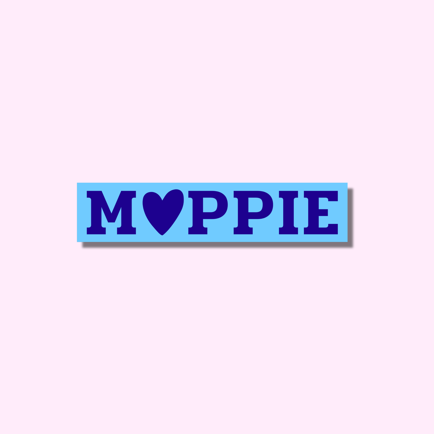 Moppie hartje blauw ★ sticker