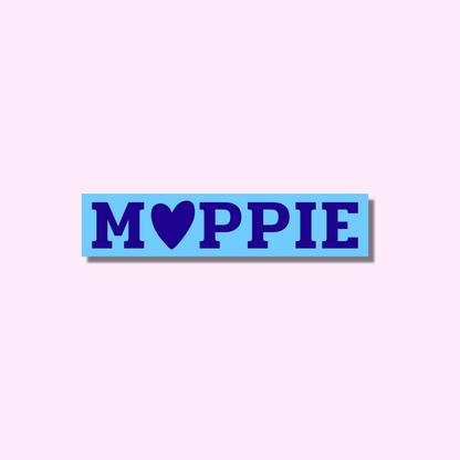 Moppie hartje blauw ★ sticker