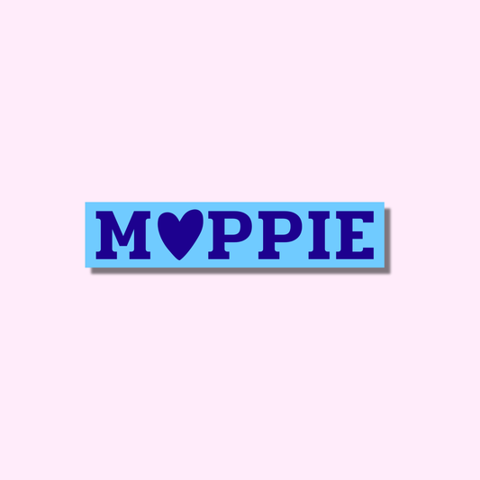 Moppie hartje blauw ★ sticker