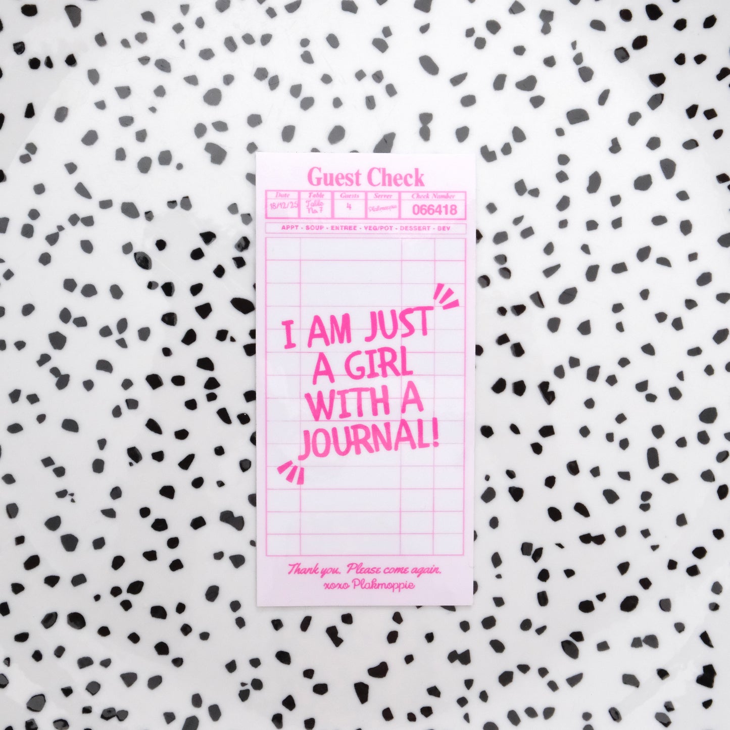 Guest check roze ★ sticker