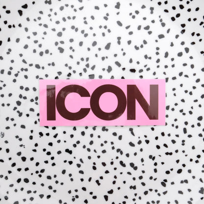 Icon roze/bruin ★ sticker