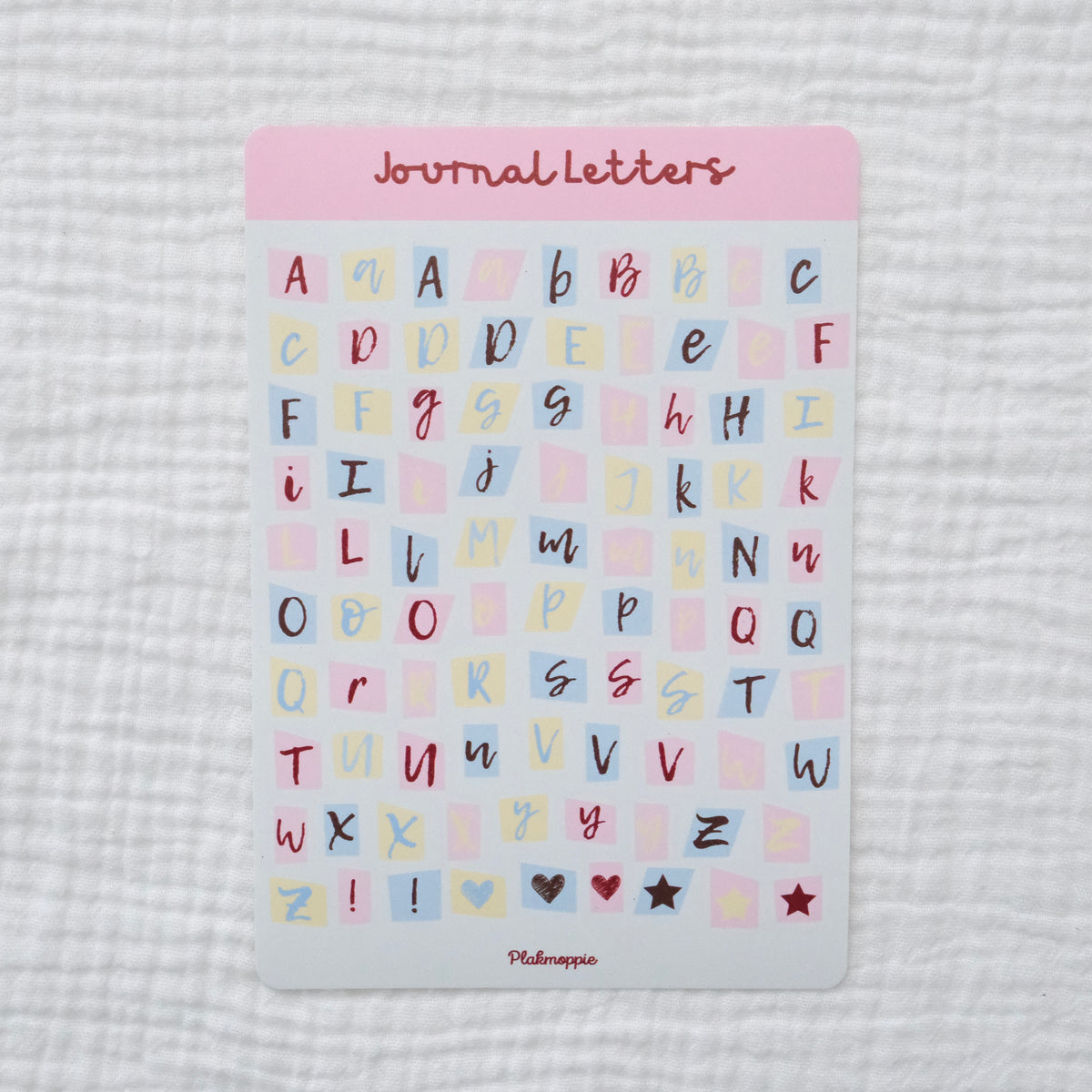 Journal letters ★ stickervel