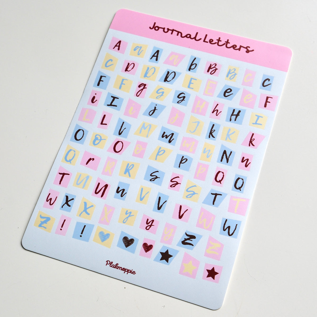 Journal letters ★ stickervel