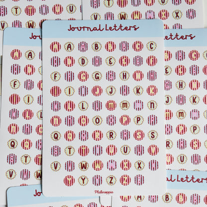 Journal letters rond ★ stickervel