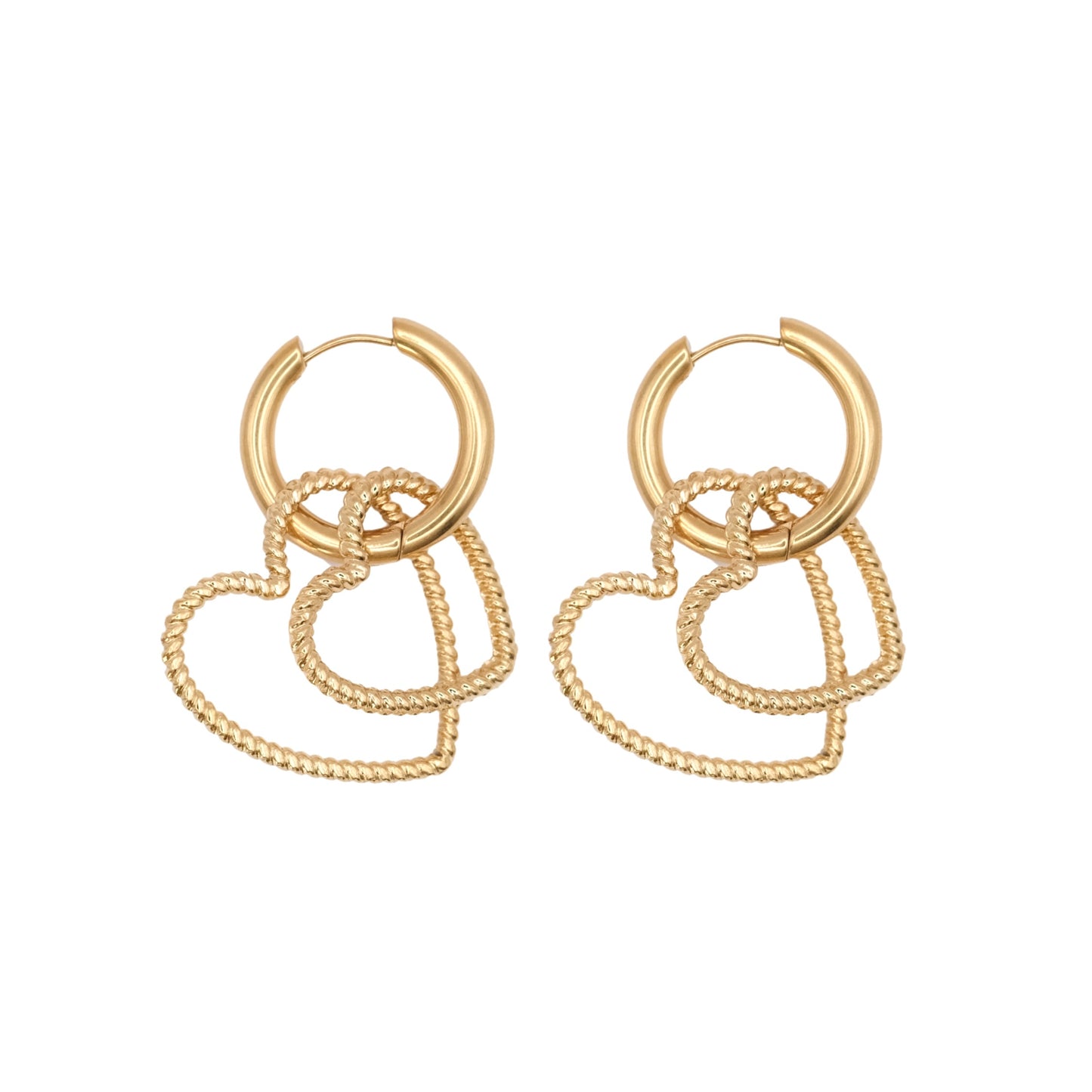 Double hearts ★ oorbellen