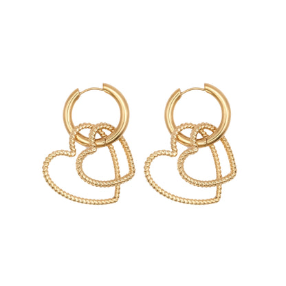 Double hearts ★ oorbellen