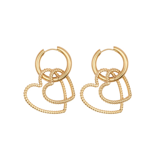 Double hearts ★ oorbellen