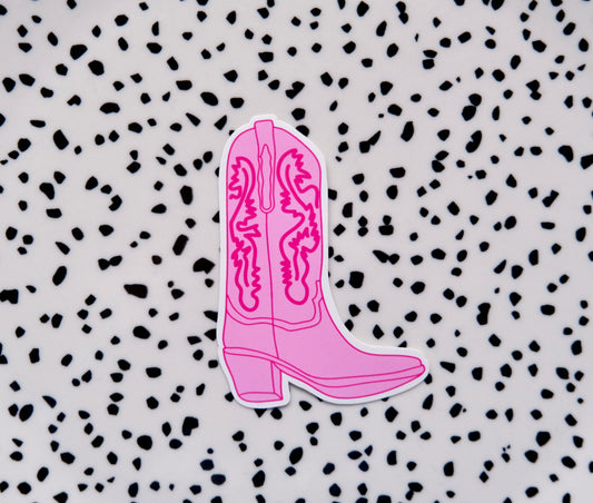 Cowboy laars licht roze ★ sticker