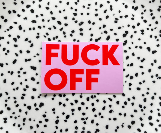 F*ck off roze/rood ★ sticker