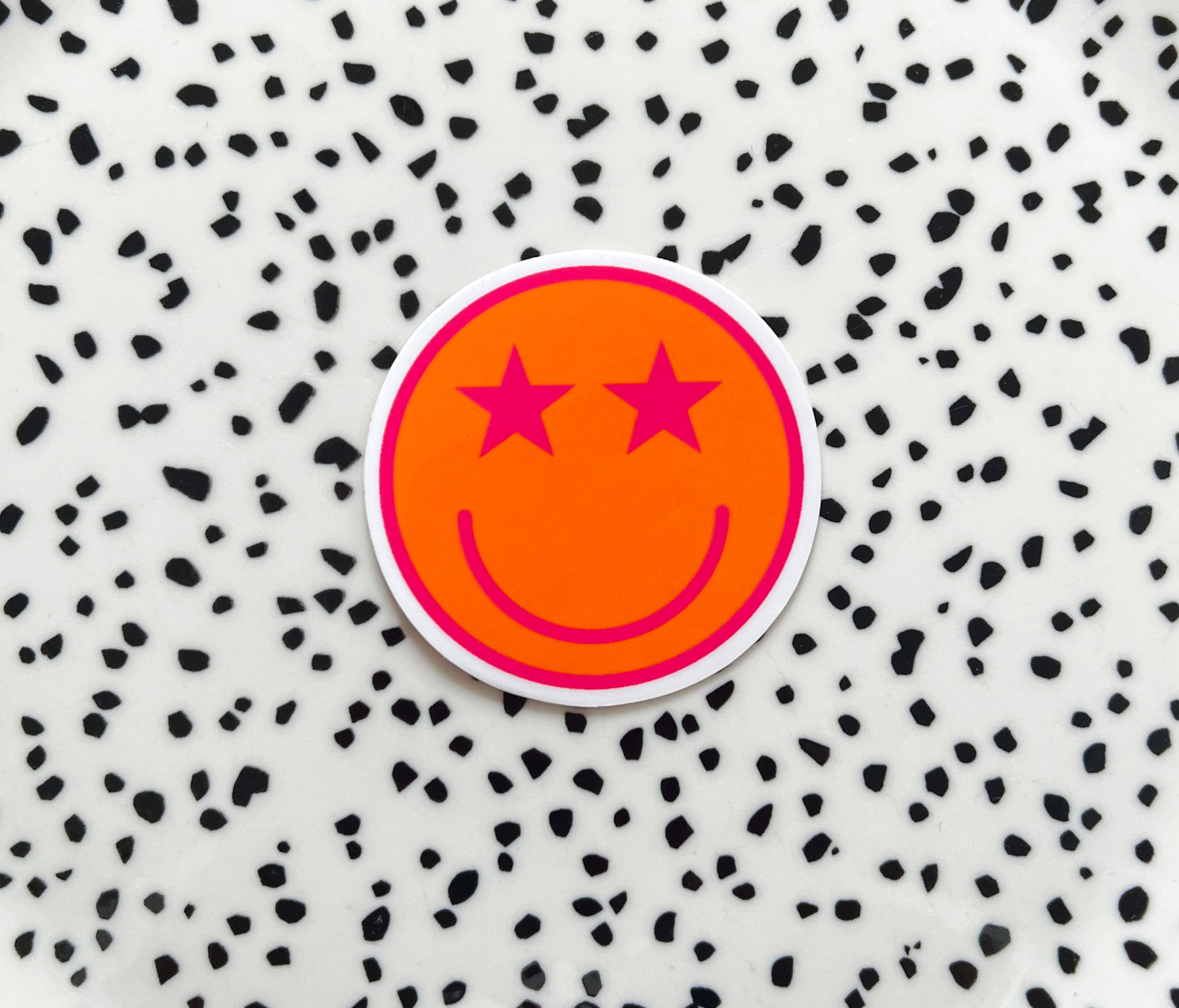 Smiley oranje ★ sticker