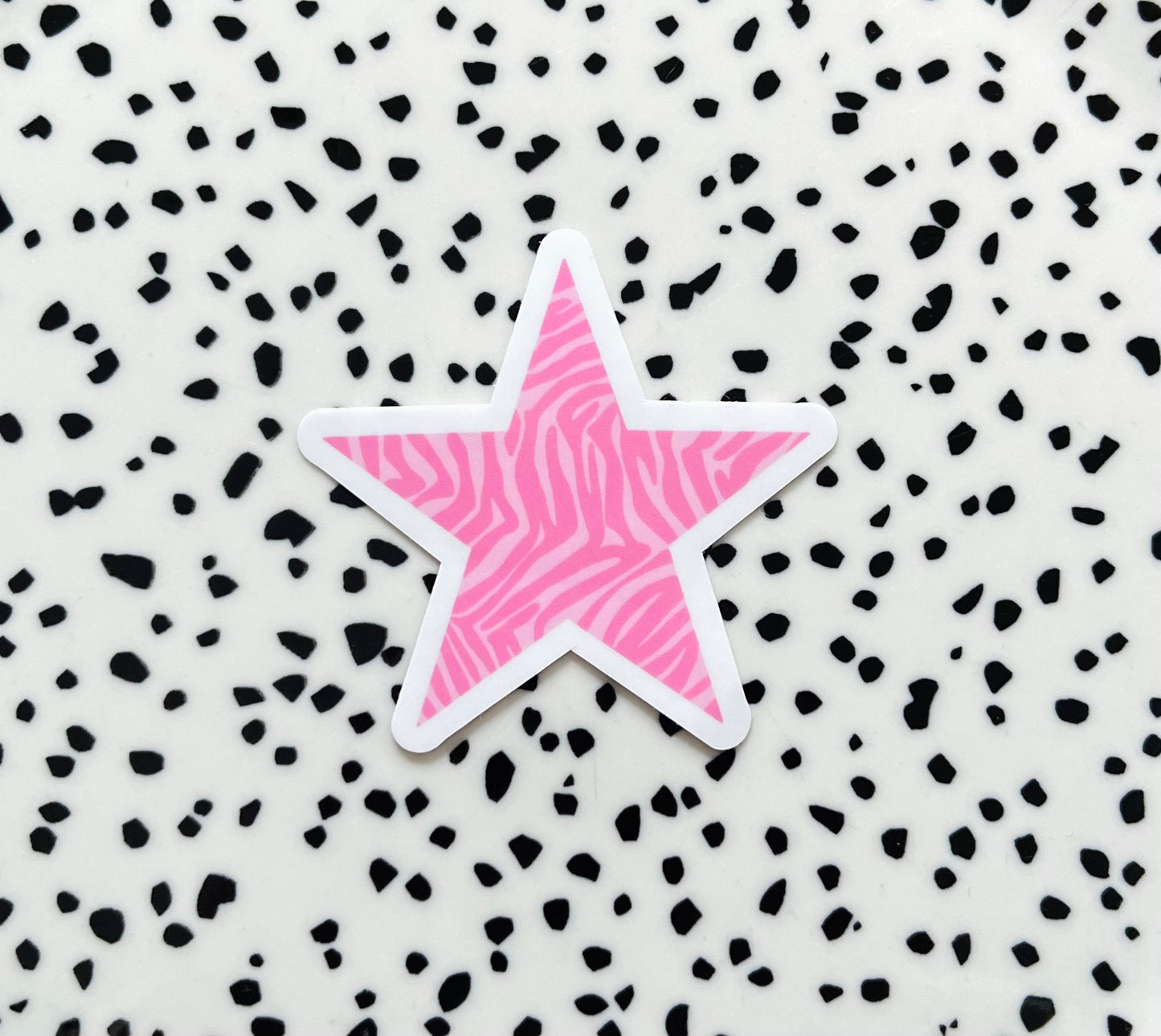 Ster zebra print ★ sticker