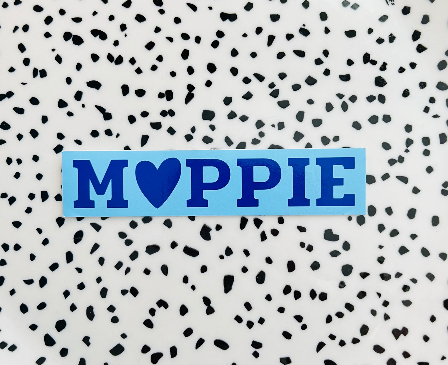 Moppie hartje blauw ★ sticker