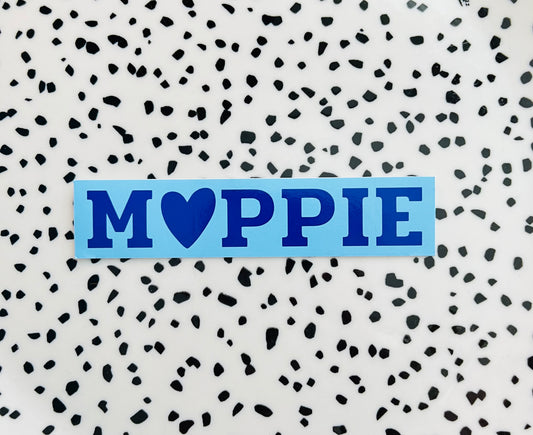 Moppie hartje blauw ★ sticker