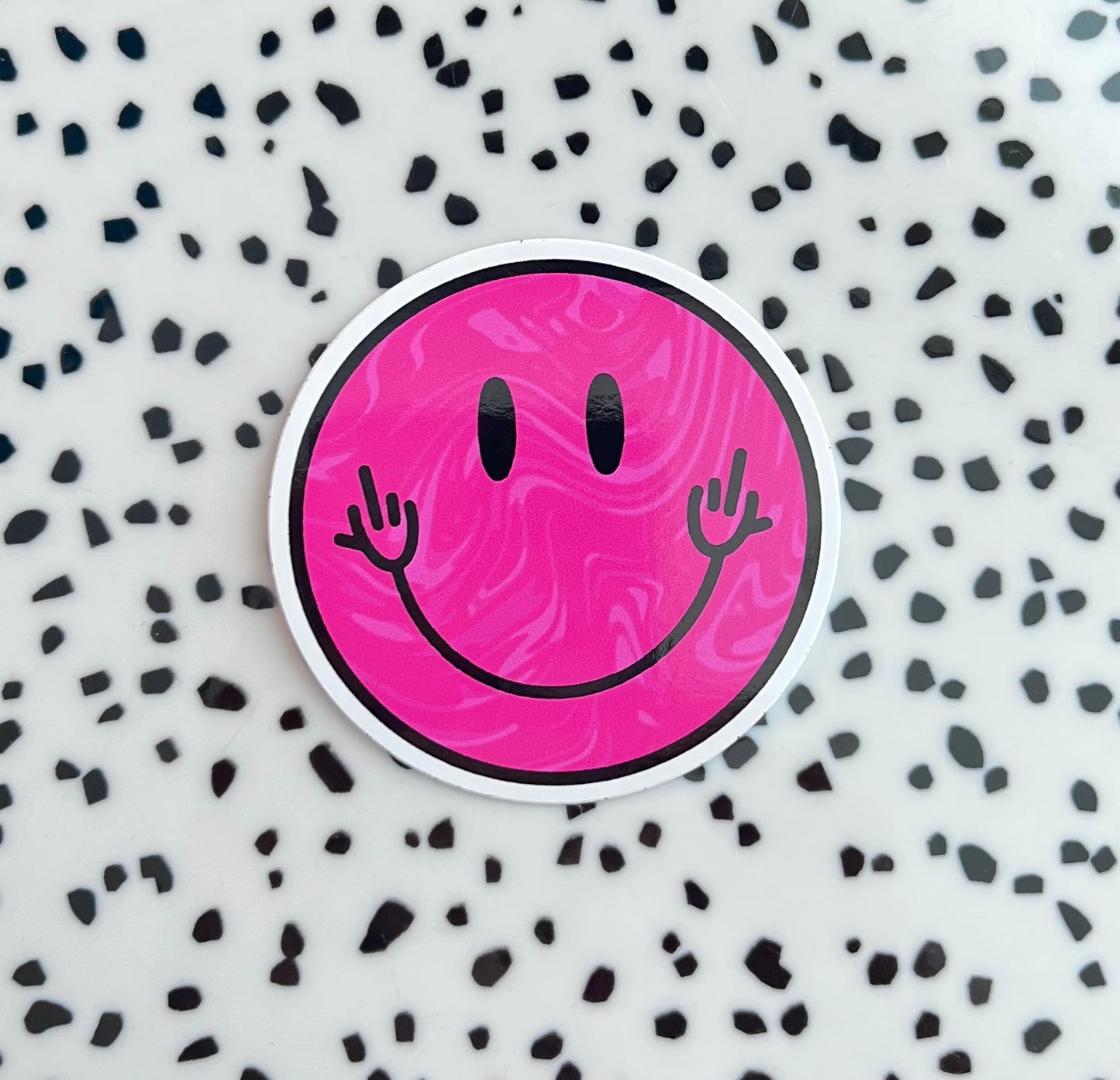 Middelvinger smiley★ sticker