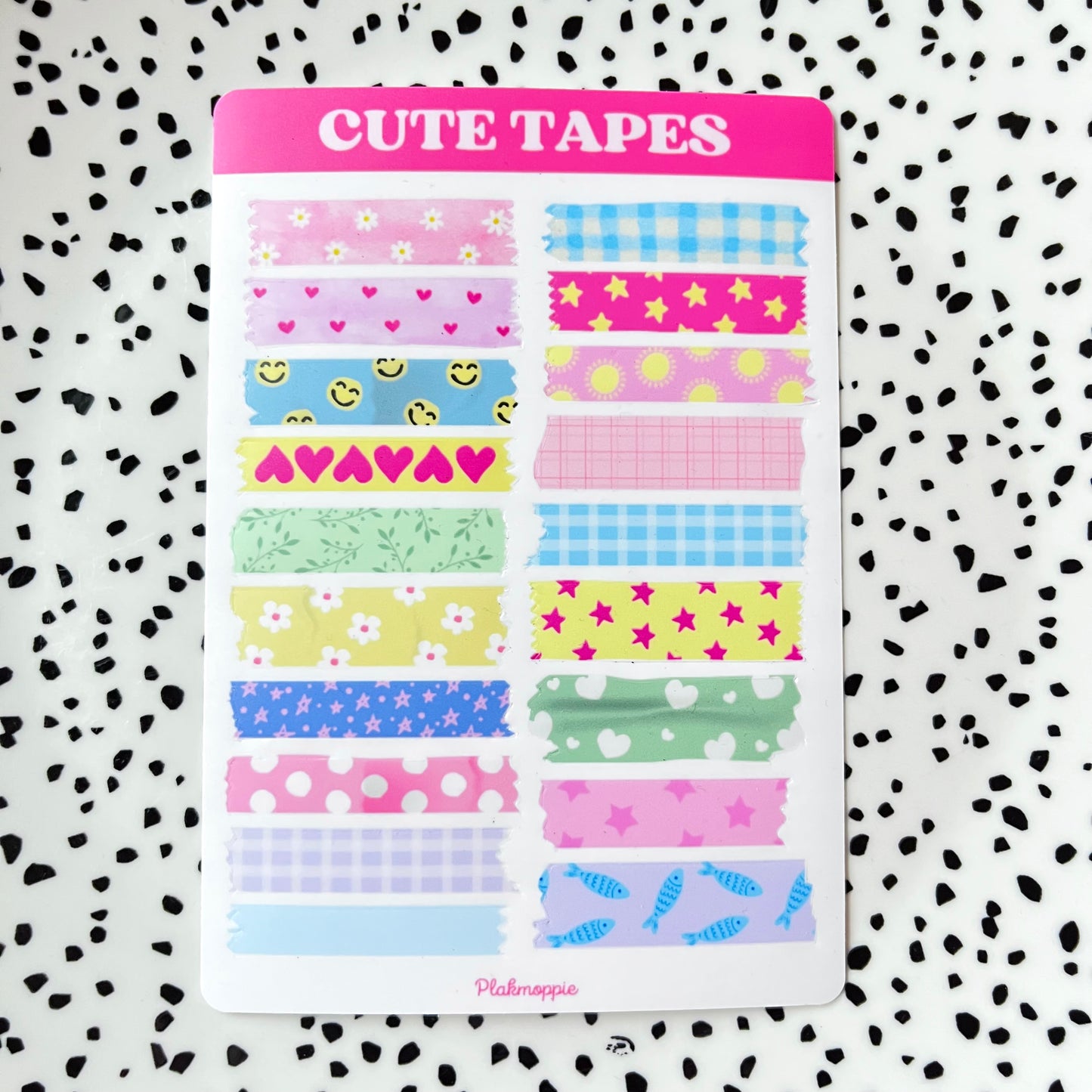 Stickervel cute tapes met meerdere tape stickers