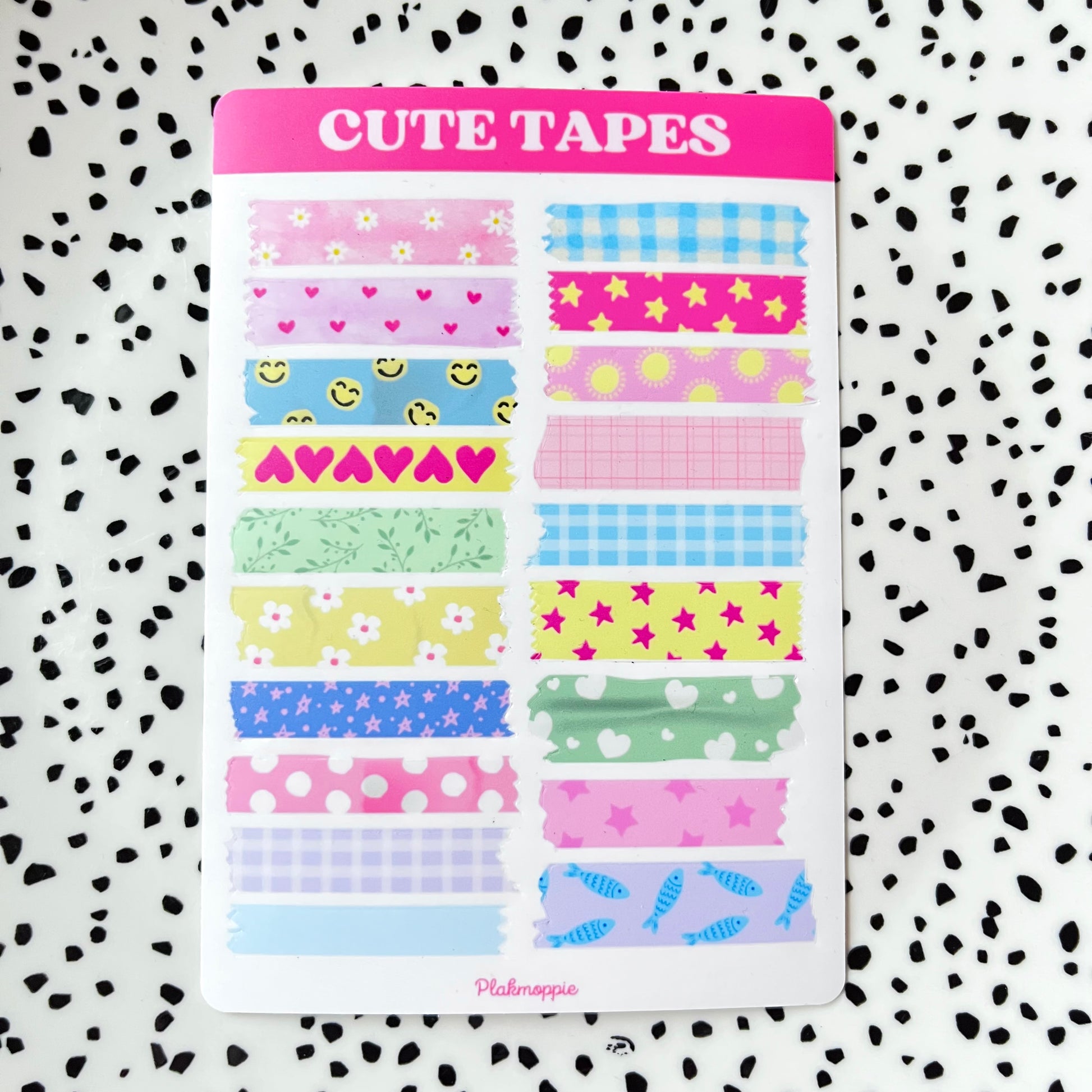 Stickervel cute tapes met meerdere tape stickers