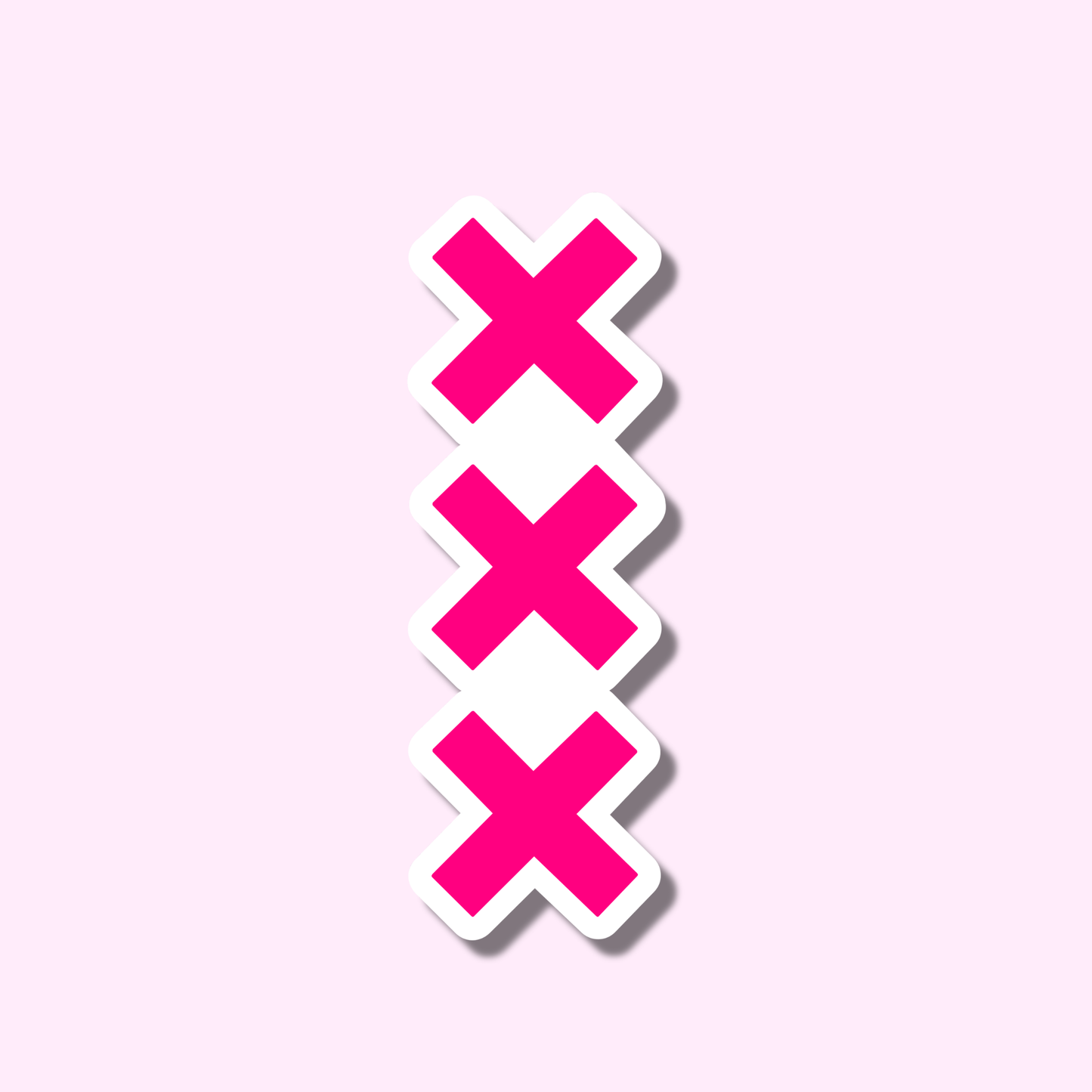 Amsterdam kruisjes roze 2.0 ★ sticker