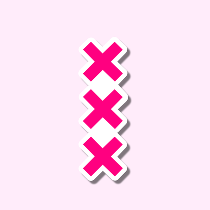 Amsterdam kruisjes roze 2.0 ★ sticker