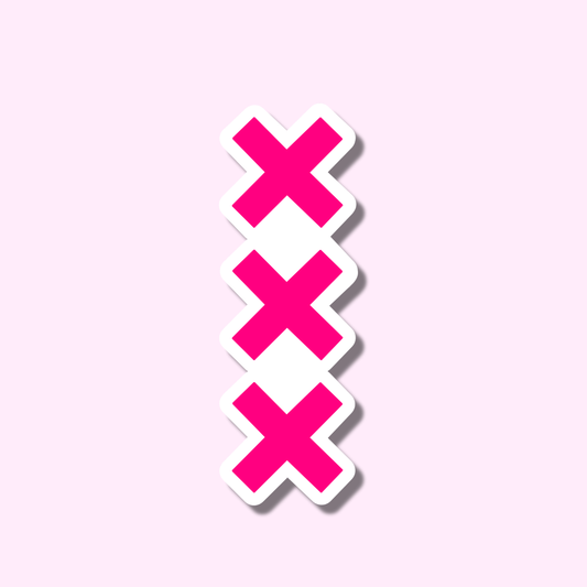 Amsterdam kruisjes roze 2.0 ★ sticker