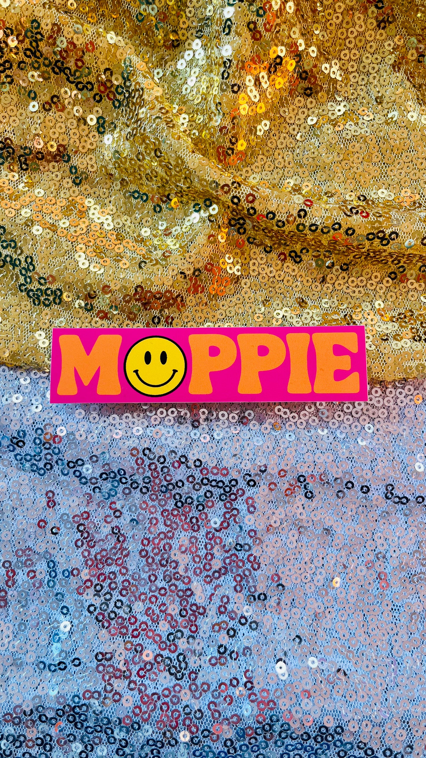 Moppie smiley roze ★ sticker